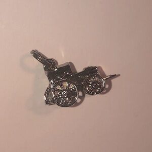 VTG Sterling Silver Antique Car Mini Charm Bracelet Charm .7” x .5”
